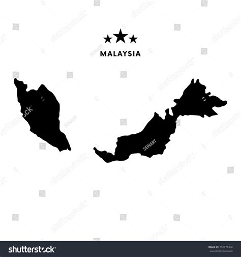 Malaysia Map Vector Illustration Stock Vector (Royalty Free) 718874398 ...