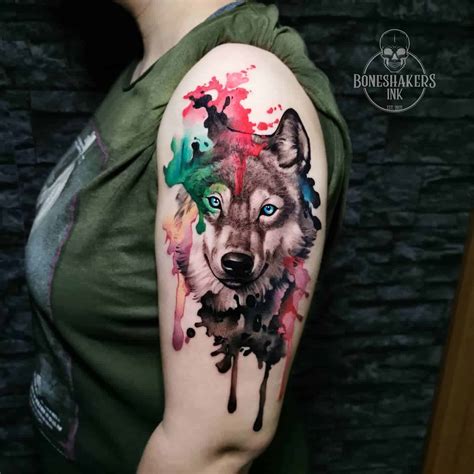 Wolf Half Flower Tattoo | Best Flower Site