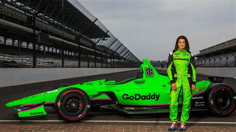 Danica Patrick unveils striking car paint scheme, firesuit she designed ...