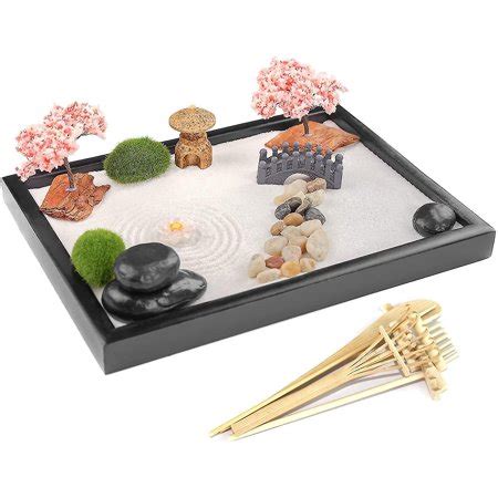 Zen Garden Kit - Zen Garden Accessories With Bamboo Tools, Mini Zen ...