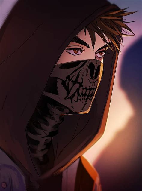 Evil Anime Boy With Mask