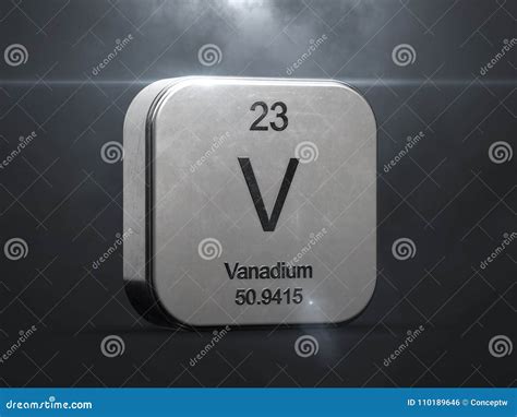 Vanadium Element from the Periodic Table Stock Illustration ...