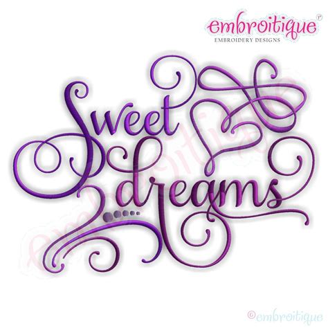 Sweet Dreams Calligraphy with Swirly Heart Accent Instant