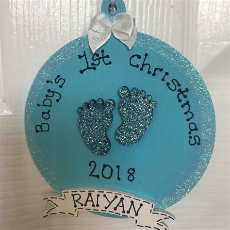 Babys First Christmas Bauble 1st Christmas Xmas Tree - Etsy