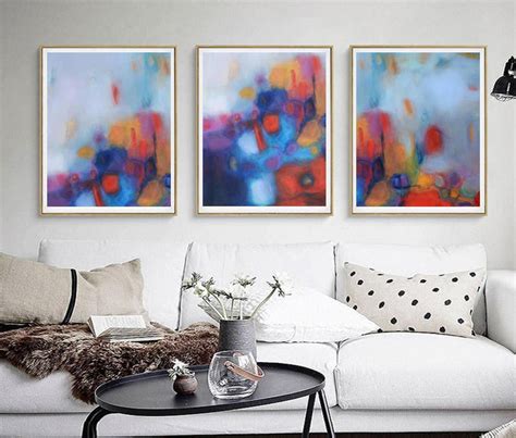 Three Piece Wall Art Abstract Canvas Print, Multi Panel Abstract ...