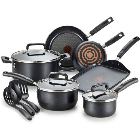 T-fal Signature 12-Piece Aluminum Cookware Set with Lids C111SC74 - The ...