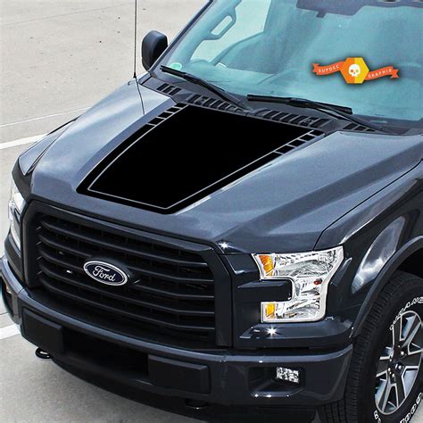 For Ford F-150 Center Hood Graphics Stripes Vinyl Decals Truck Stickers ...