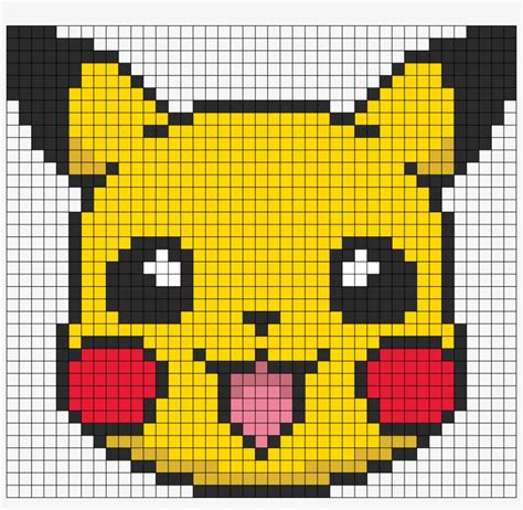 Grid Pattern - Pixel Art Pikachu - 862x799 PNG Download - PNGkit