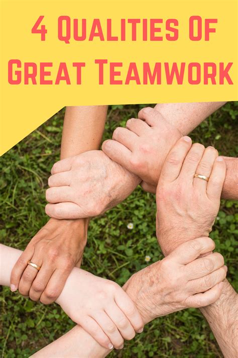 4 Qualities of Great Teamwork | Good teamwork, Teamwork, Job inspiration