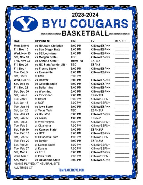 Byu Provo Schedule 2024 - Kare Kessiah