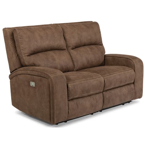 Flexsteel Latitudes - Nirvana Contemporary Power Reclining Loveseat ...