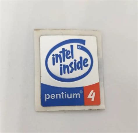 METAL STICKER PENTIUM 4 Intel Inside Vintage EUR 6,28 - PicClick IT