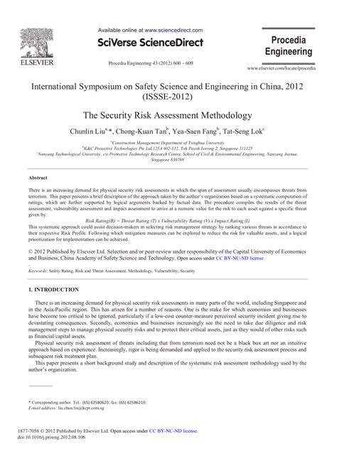 Physical Security Risk Assessment Report Template ...