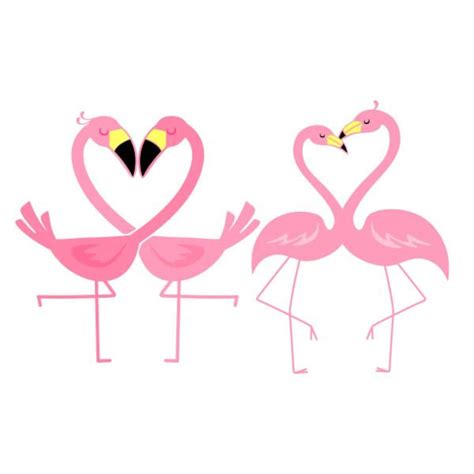 Flamingo Heart Bird Love Valentines Day Love Cuttable Design SVG PNG ...