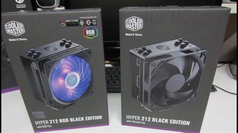 Cooler Master Hyper 212 Black Edition & RGB - YouTube