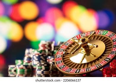 Casino Symbols On Colorful Bokeh Background Stock Photo 2206066137 ...