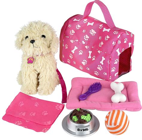 Click n' Play 9 Piece Doll Puppy Set and Accessories.... | Little girl ...