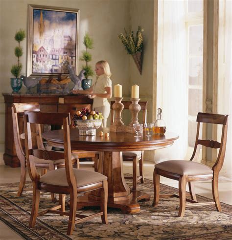 Kincaid Tuscano Solid Wood Round Pedestal Table Dining Set by Dining ...