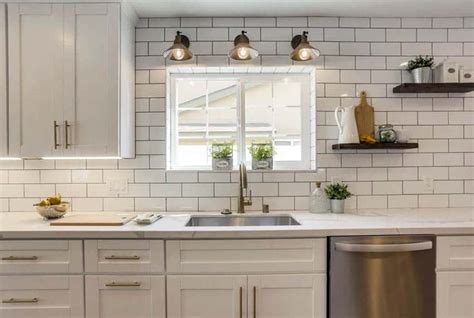 Rustic White Subway Tile Backsplash - dreamswhites