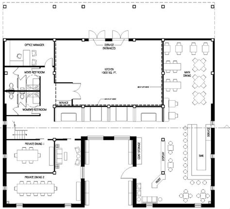 Restaurant floor plan layout - perfect for a steakhouse idea that I ...