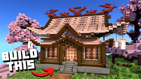 Cherry Blossom Japanese House - Minecraft Tutorial - YouTube