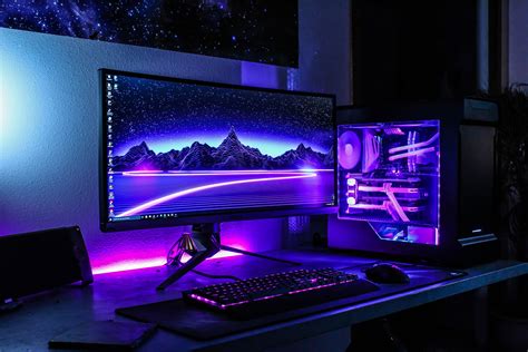 My finished ultra-wide Battlestation : r/battlestations