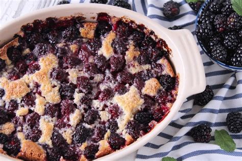 Easy Blackberry Cobbler - Baked Broiled and Basted