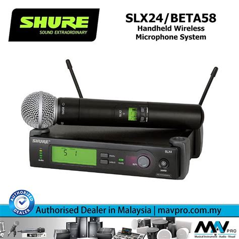 Shure SLX24/BETA58 Handheld Wireless Microphone System (SHURE SLX ...