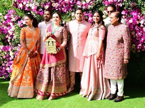 Akash Ambani-Shloka Mehta wedding: What the Ambanis wore