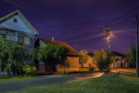 Suburban Street Night Stock Photos, Pictures & Royalty-Free Images - iStock