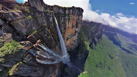 Famous Angel Falls Waterfalls in Venezuela South America Wallpaper | HD ...