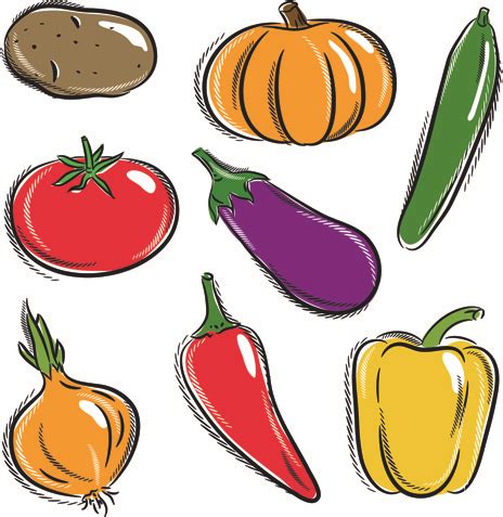 Children drawing vegetables free vector download (93,812 Free vector ...