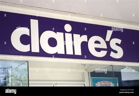 Claire's logo seen at one of their branches Stock Photo - Alamy