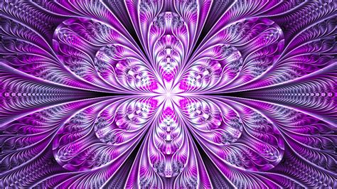 Purple Flower Fractal Abstraction HD Trippy Wallpapers | HD Wallpapers ...