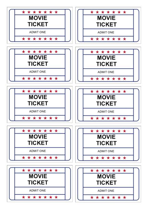 40 Printable Movie Ticket Templates (Free & Editable)