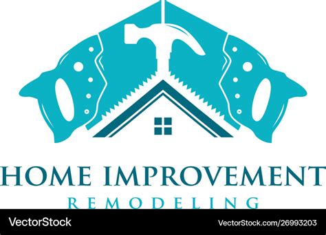 Home improvement logo Royalty Free Vector Image