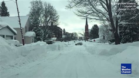 The Weather Channel - Snow-filled Streets of Calumet, Michigan | Facebook