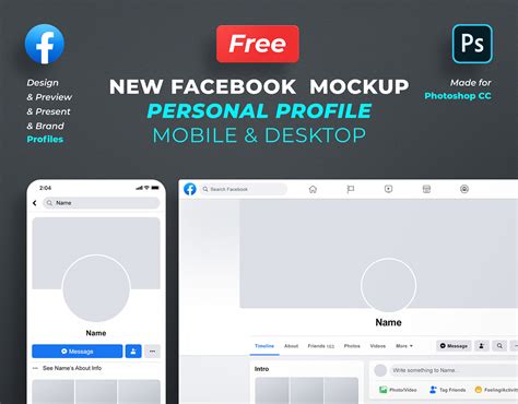 Free Facebook Profile Mockup 2020 - Photoshop Template :: Behance