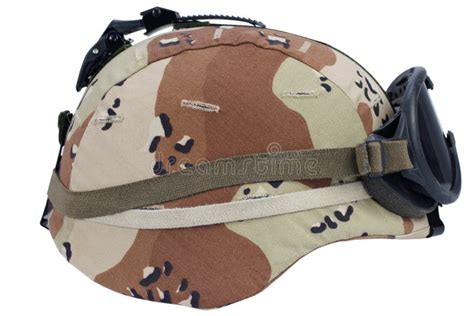 Us Army Kevlar Helmet with a Desert Camouflage Cover and Protective ...