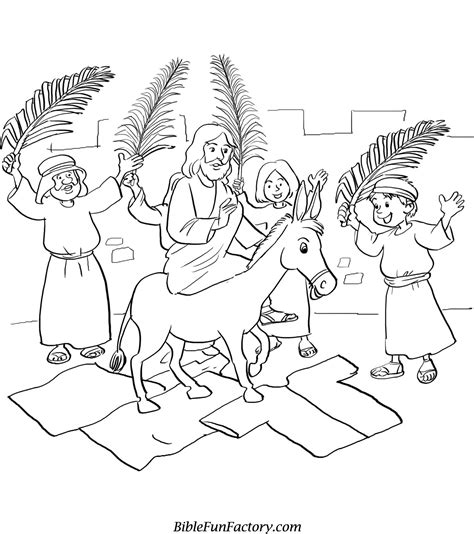 Free Palm Sunday Coloring Pages : Bible Lessons, Games and Activities ...