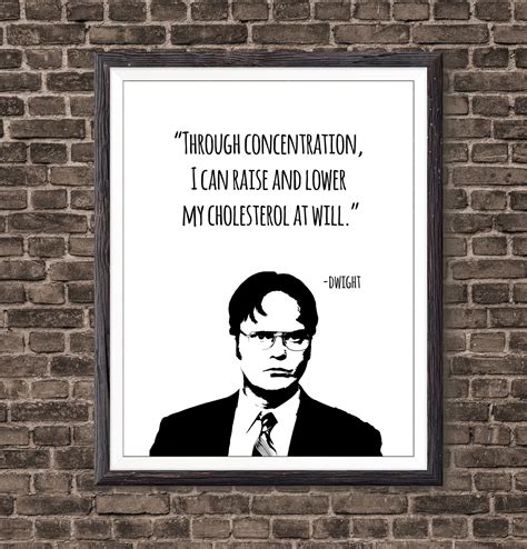 Dwight Schrute Quotes Life Art Print From the Office TV Show | Etsy