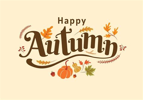 Happy Autumn, Thanksgiving day, fall, Typography, Calligraphy design ...