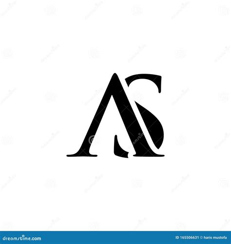 Initial As Alphabet Logo Design Template Vector Stock Vector ...