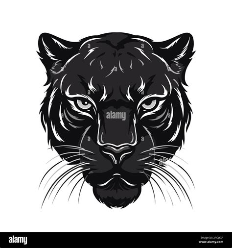 Panther head logo design. Abstract drawing panther face. Cute panther ...