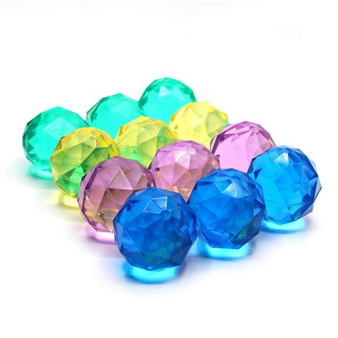 Diamond Ball - 49mm 2" Diamond ball Bulk Pack of 12 - Bouncy Diamond ...