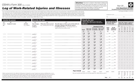 Osha Form 300 ≡ Fill Out Printable PDF Forms Online