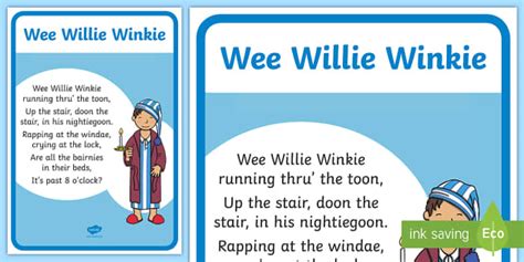 Wee Willie Winkie Nursery Rhyme Poster (Teacher-Made)