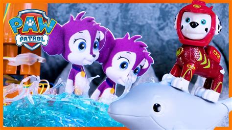 Aqua Pups Save Baby Mer-Pups from a Cave 🌊 | PAW Patrol | Toy Play for ...