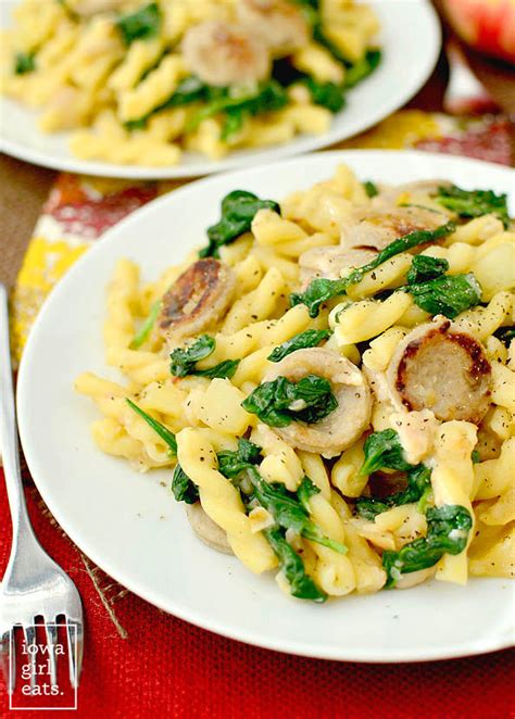 20 Minute Chicken Sausage Pasta - Iowa Girl Eats