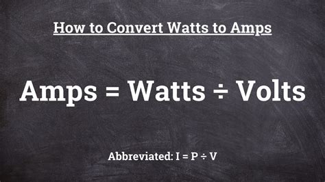 Watts To Amps At 120 Volts